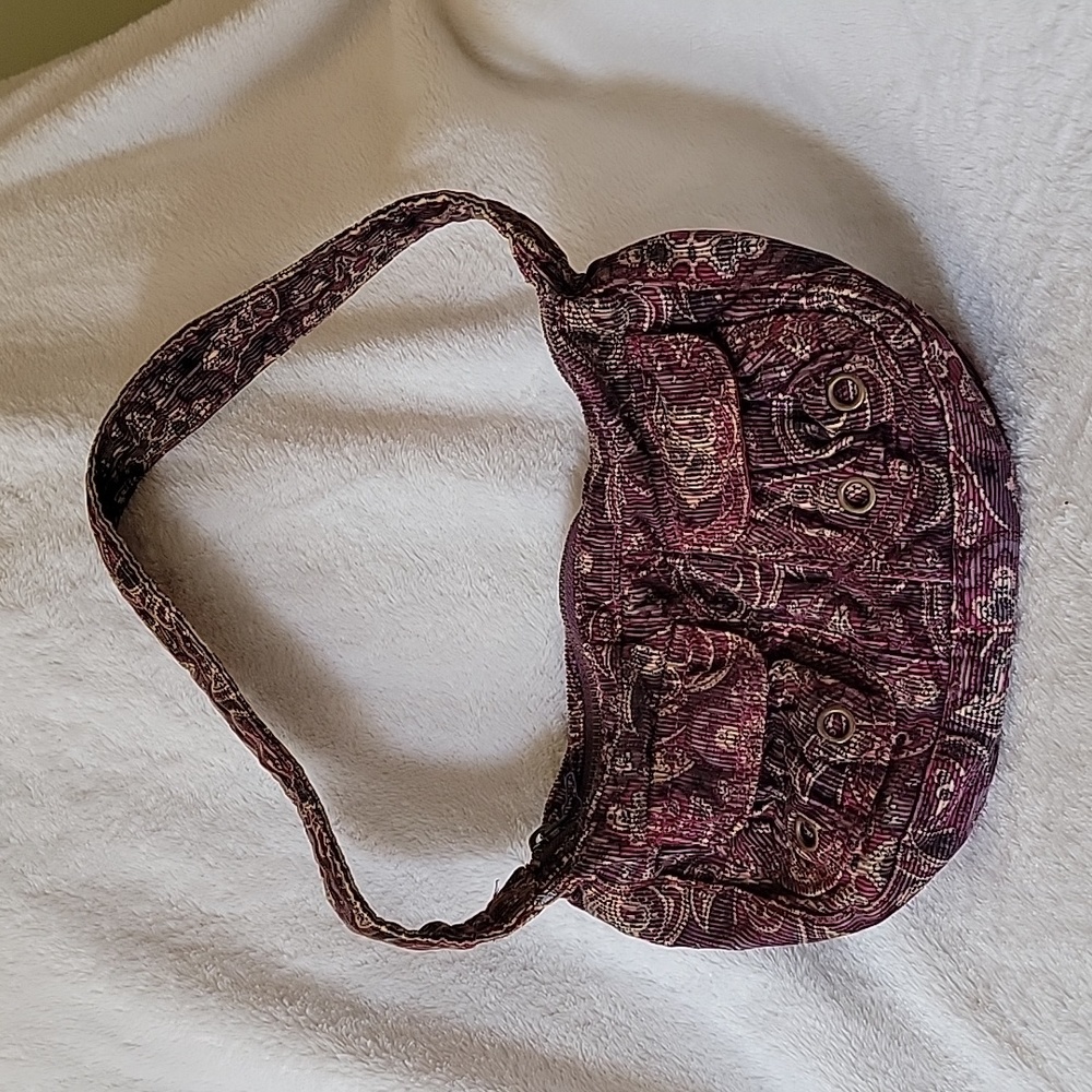 Old Navy corduroy purple paisley purse